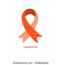 Leukemia awareness symbol. Orange vector illustration.
