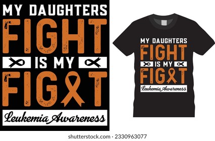 Leukemia awareness Typography t shirt design print for template. Awareness t-shirt design World Sclerosis Day. Design for friend family T-shirt. Awareness motivation Month banner, poster pad.