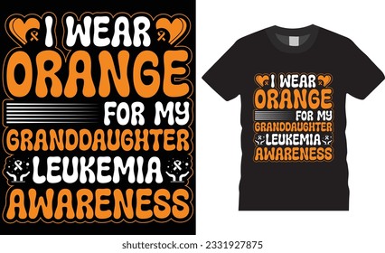 Leukemia awareness Typography t shirt design print for template. Awareness t-shirt design World Sclerosis Day. Design for friend family T-shirt. Awareness motivation Month banner, poster pad.