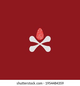 Leukemia flat icon. Simple style blood cancer poster background symbol. Logo design element. T-shirt printing. Vector for sticker.