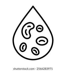 Leukemia icon line vector illustration