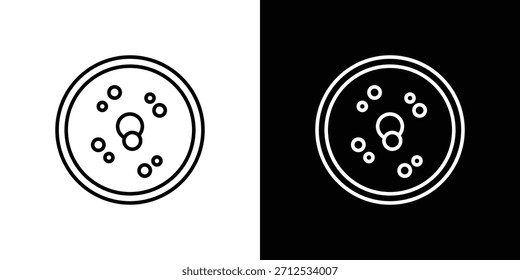 Icono de la leucemia. Símbolo plano simple. Ilustración de pictograma de contorno negro perfecto