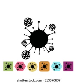 Leukocytes attack the virus icon