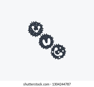 Leukocytes icon isolated on clean background. Leukocytes icon concept drawing icon in modern style. Vector illustration for your web mobile logo app UI design.