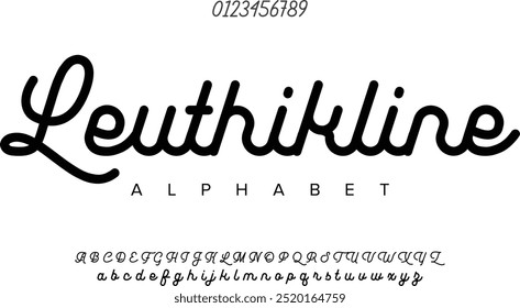 Leuthikline vector alphabet font for logo design