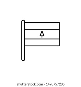 Levana country flag outline, vector, icon icon illustration isolated vector sign