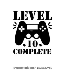 Level 10 comlete birthday text with hand drawn contoller.
Good for poster, banner, greeting card and T shirt print, gift design.