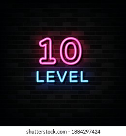 Vector de señales de neón de nivel 10