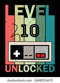 "Level 10 unlocked" EPS Vector File
