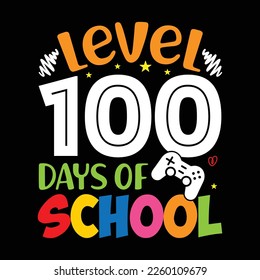 Level 100 Days Of School Gamer Shirt, Boys School Shirt, 100 Days Video Game Shirt, Happy 100 Days Of School, Gamer, Pre-School 