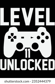 
Level 11 Unlocked Birthday Video Games eps cut file for cutting machine