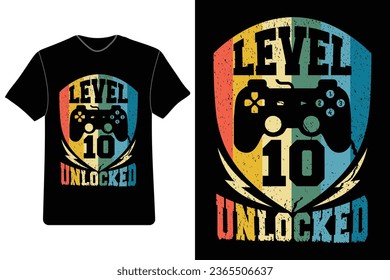 level 17 unlocked, Game t-shirt design, gaming t shirts, Retro gaming shirts, Gamer apparel, Game controller fashion.