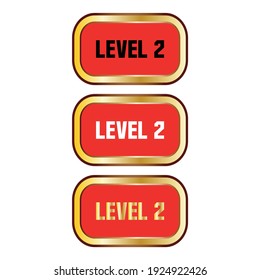 Level 3 Sign Red Color Isolated Stock Vector (Royalty Free) 1924926110 ...