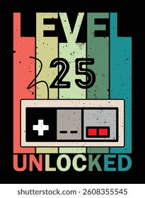 "Level 25 unlocked" EPS Vector File