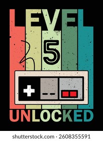 "Level 5 unlocked" EPS Vector File