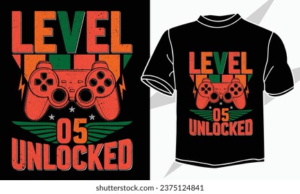 Stufe 5 Entsperren-T-Shirt-Design