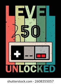 "Level 50 unlocked" EPS Vector File