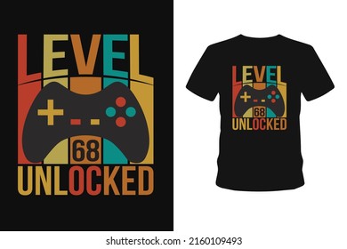 level 50 unlocked gaming t-shirt design, vector, element, apparel, template, typography, vintage, eps 10,gamer t shirt.
