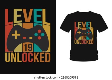 Level 50 Unlocked Gaming Tshirt Design Stock Vector (Royalty Free ...