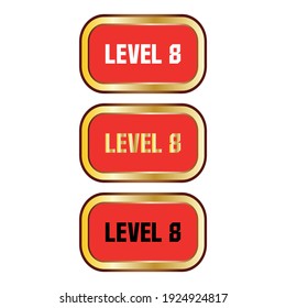 Level 3 Sign Red Color Isolated Stock Vector (Royalty Free) 1924926110 ...