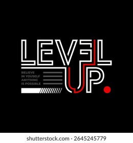 level up abstract vector illustration