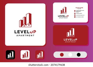 Diseño del logotipo de apartamento de nivel superior, buen uso para la consultoría financiera y empresarial
