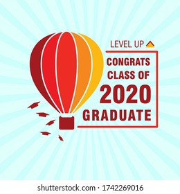 LEVEL UP BALOON - CONGRATS CLASS OF 2020 GRADUATION