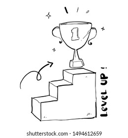 level up in business doodle 