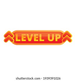 Level up button interface icon. Cartoon of Level up button interface vector icon for web design isolated on white background