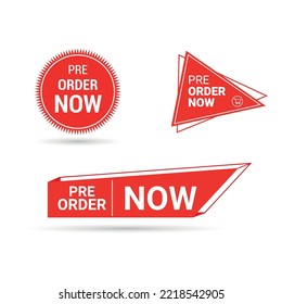 Level collection of pre order in red and white.