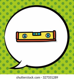 level color doodle, speech bubble