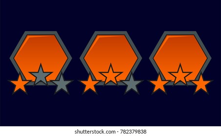 Level complete badges vector set