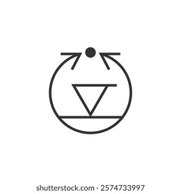 Level control sign icon isolated on white background. Graphical symbol modern, simple, vector, icon for website design, mobile app, ui. Vector Illustration