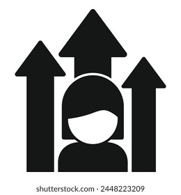 Icono de habilidades de afrontamiento de nivel Vector simple. Respiración saludable. Persona de tarea de educación laboral