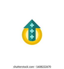 level up creative icon. From Gaming icons collection. Isolated level up sign on white background