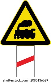 Level crossing ahead (without safety barriers), Slash, Gallery of All Warning Signs, Road signs in China