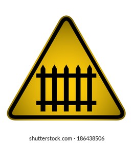 Level Crossing with Barrier Sign- Vector