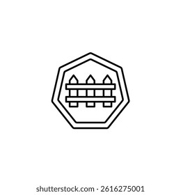 Level Crossing vector line icon icons design