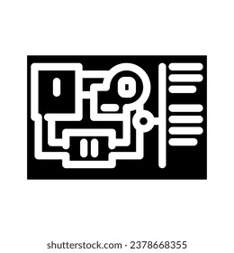 level design game development glyph icon vector. level design game development sign. isolated symbol illustration