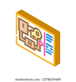 level design game development isometric icon vector. level design game development sign. isolated symbol illustration