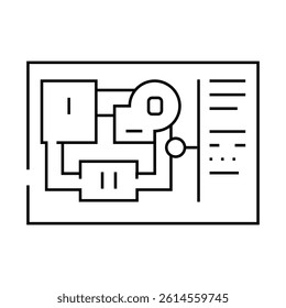 level design game development line icon vector. level design game development sign. isolated contour symbol black illustration