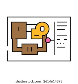 level design game development line icon vector. level design game development sign. isolated symbol illustration