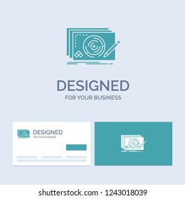 Level, design, new, complete, game Business Logo Glyph Icon Symbol for your business. Turquoise Business Cards with Brand logo template.