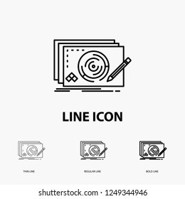 Level, design, new, complete, game Icon in Thin, Regular and Bold Line Style. Vector illustration