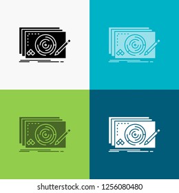 Level, design, new, complete, game Icon Over Various Background. glyph style design, designed for web and app. Eps 10 vector illustration
