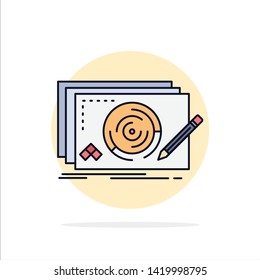 Level, design, new, complete, game Flat Color Icon Vector