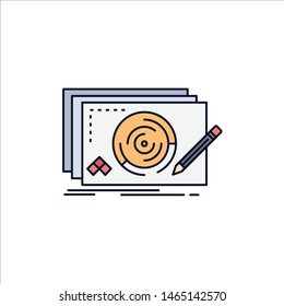 Level, design, new, complete, game Flat Color Icon Vector. Vector Icon Template background