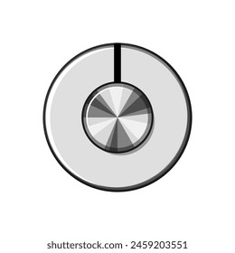 level dial knob cartoon. round max, control turn, circle regulator level dial knob sign. isolated symbol vector illustration