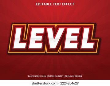 level editable text effect template with abstract background use for business logo and brand