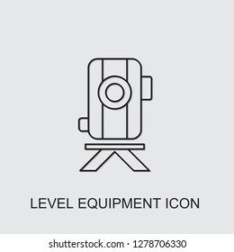 level equipment icon . Editable line level equipment icon from architecture. Trendy level equipment icon for web and mobile.